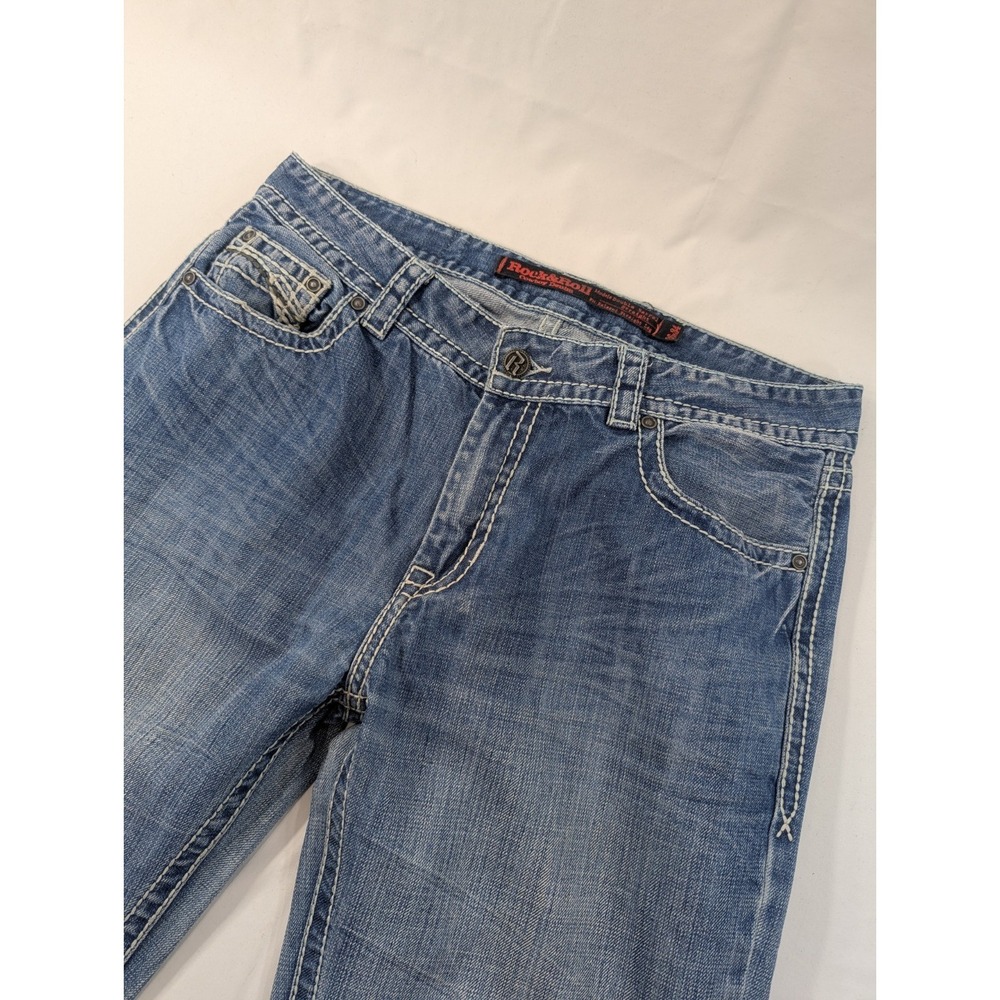Rock & Roll Cowboy Double Barrel Bootcut Jeans Men 36x34 Western True‎ Size